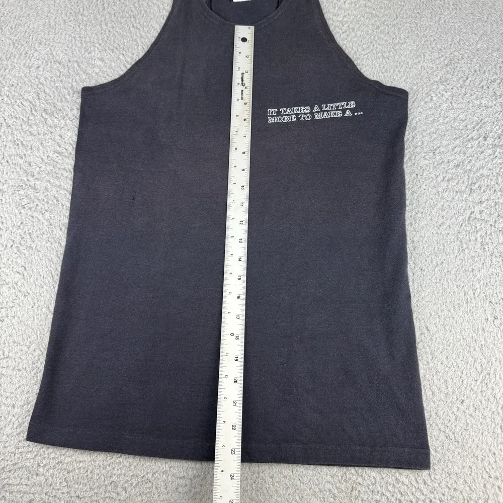 Vintage 80s M Champion Navy Black Racer Back Tank Top Medium Made in USA‎ Muscle